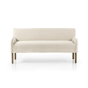 Addington Slipcover Bench-Brussels Ntrl