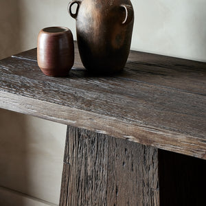 Atlas Console Table-Smoked Alder