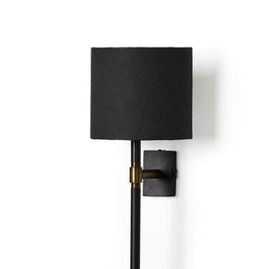 Maurice Sconce-Matte Black Plaster