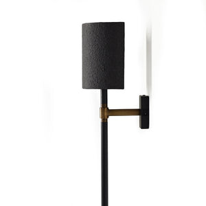 Maurice Sconce-Matte Black Plaster