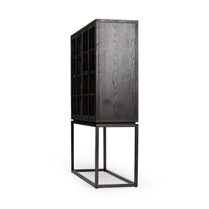 Palmer Cabinet-Charcoal Oak Veneer