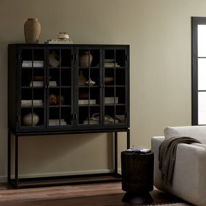 Palmer Cabinet-Charcoal Oak Veneer