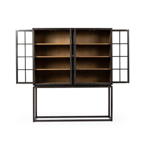 Palmer Cabinet-Charcoal Oak Veneer