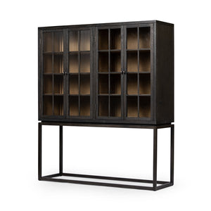 Palmer Cabinet-Charcoal Oak Veneer