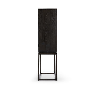 Palmer Cabinet-Charcoal Oak Veneer