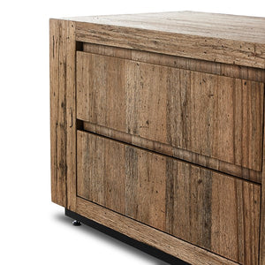 Abaso Nightstand-Rustic Wormwood Oak