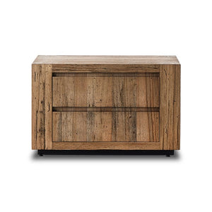 Abaso Nightstand-Rustic Wormwood Oak