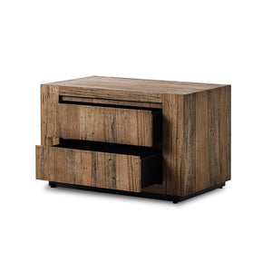 Abaso Nightstand-Rustic Wormwood Oak