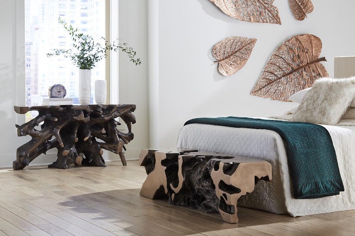 Beau Cast Root Console Table, Bronze - Scenario Home