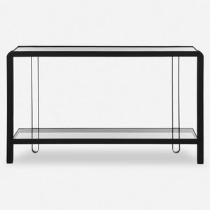 Uttermost Shadow Black Iron Console Table