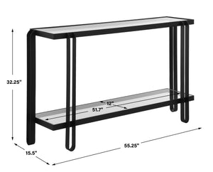 Uttermost Shadow Black Iron Console Table