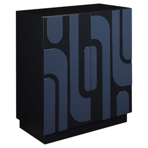 Uttermost Valeria 2 Door Glossy Blue Cabinet