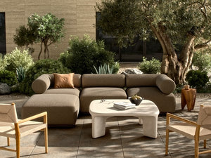 Lenox Outdoor 3pc Sec W/Ott-Sddl Brown