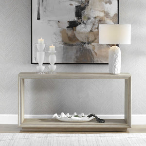 Uttermost Prism Light Oak Console Table
