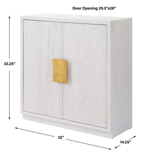 Uttermost Emma 2 Door White Cabinet