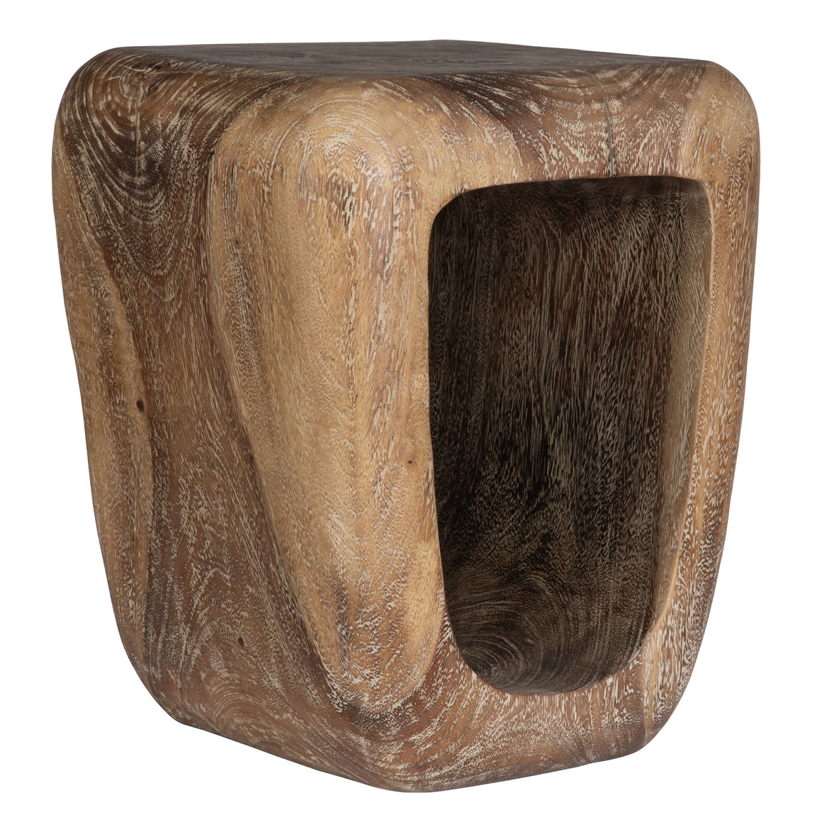 Uttermost Loophole Bleached Wash Accent Stool