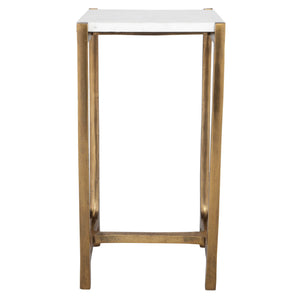 Uttermost Affinity White Marble Accent Table