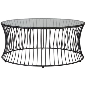 Cage 40 in. Dia Round Coffee Table