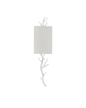 Baneberry White Wall Sconce - White Shade - Right
