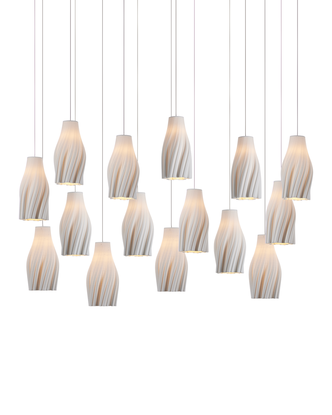 Posh 15-Light Linear Multi-Drop Pendant