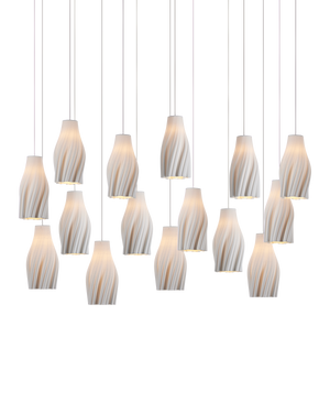Posh 15-Light Linear Multi-Drop Pendant