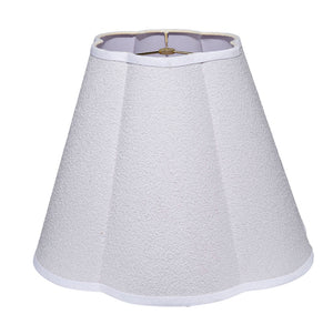 Scalloped 100% White Polyester Shade, Large