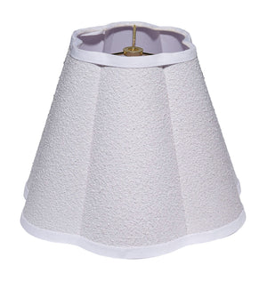 Scalloped 100% White Polyester Shade, Small