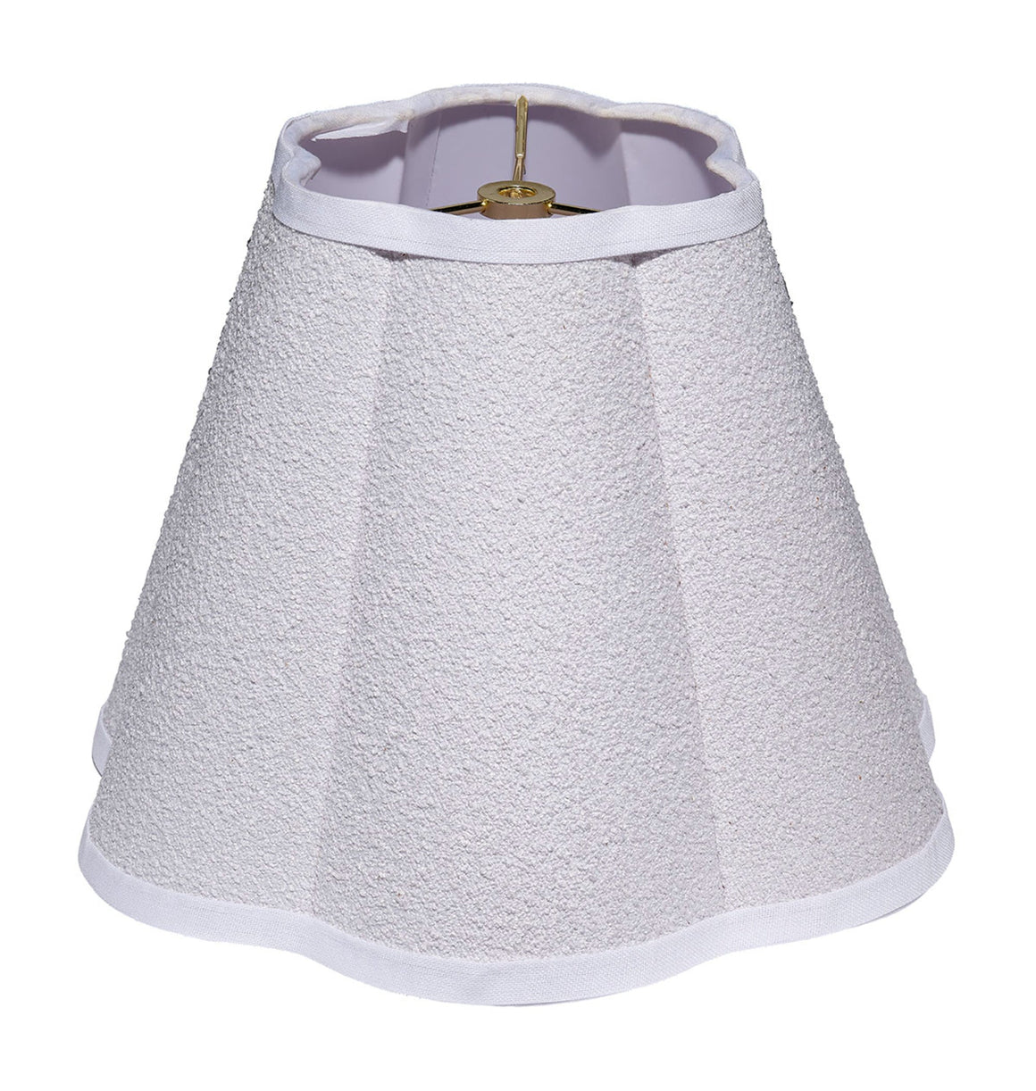 Scalloped 100% White Polyester Shade, Small
