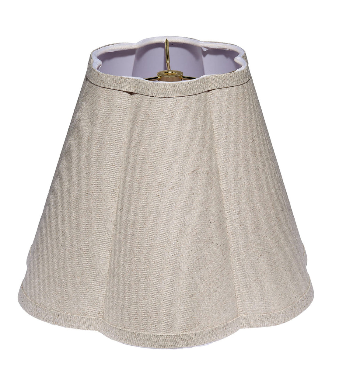 Scalloped 100% Natural Linen Shade, Small