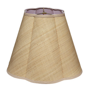 Scalloped Raffia Lamp Shade, Large
