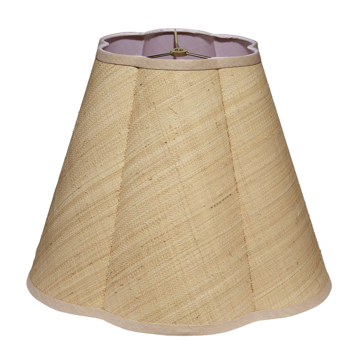 Scalloped Raffia Lamp Shade, Large