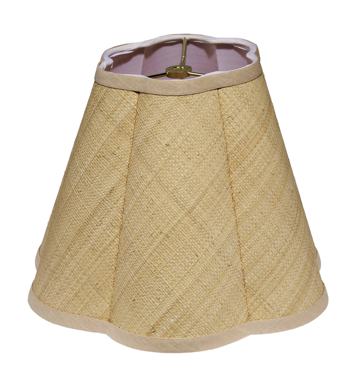 Scalloped Raffia Lamp Shade, Small