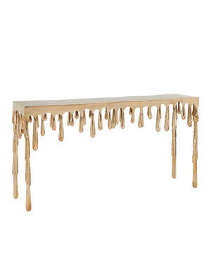 Liquid Gold Console Table