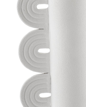 Happy 40 Three Wings White Vase