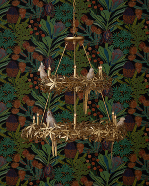 Aviary Gold Two-Tier Chandelier