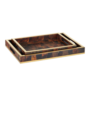 Casey Brown Tray Set of 2