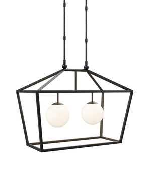 Denison Rectangular Black Outdoor Lantern