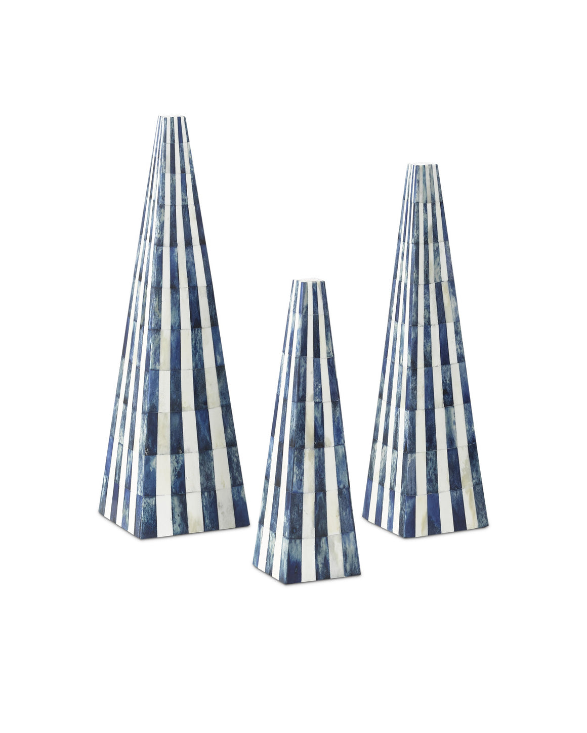 Ossian Blue Obelisk Set of 3