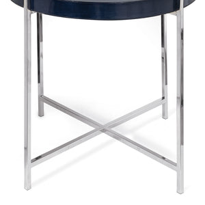 Derby Leather Tray Table (Blue)