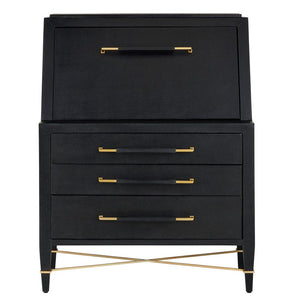 Verona Black Secretary Desk