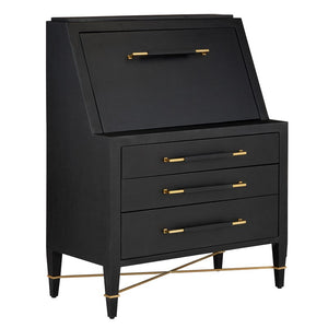 Verona Black Secretary Desk