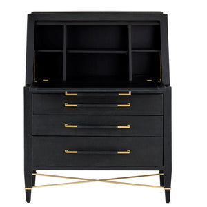 Verona Black Secretary Desk