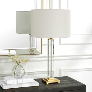 Uttermost Crystal Column Table Lamp