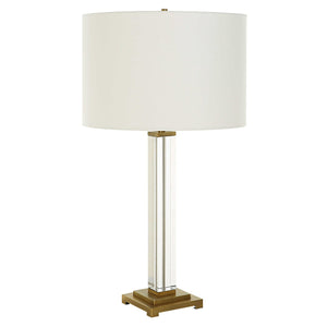 Uttermost Crystal Column Table Lamp