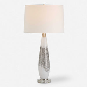 Uttermost Quinn White & Silver Table Lamp