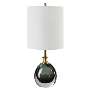 Uttermost Enigma Teal Blue Glass Buffet Lamp