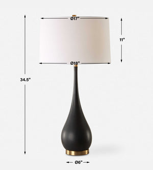 Uttermost Nocturnal Black Table Lamp