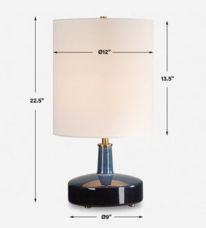 Uttermost Abyss Blue Table Lamp