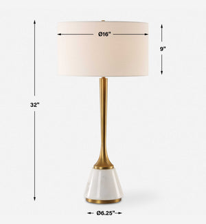 Uttermost Avola White Marble Table Lamp