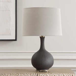 Uttermost Rimini Black Glaze Table Lamp